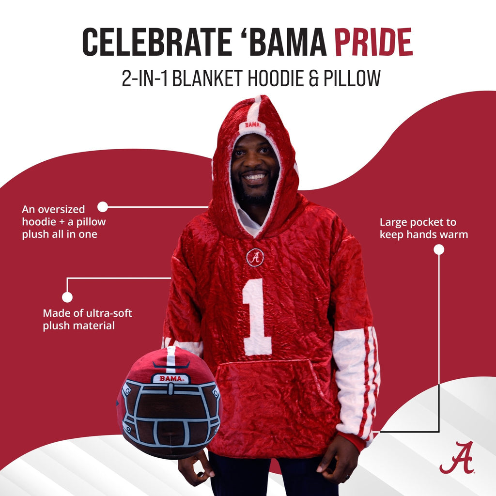 Plushible.comSnugiblesThe University of Alabama Helmet Snugible 2 - in - 1 Blanket Hoodie & Pillow