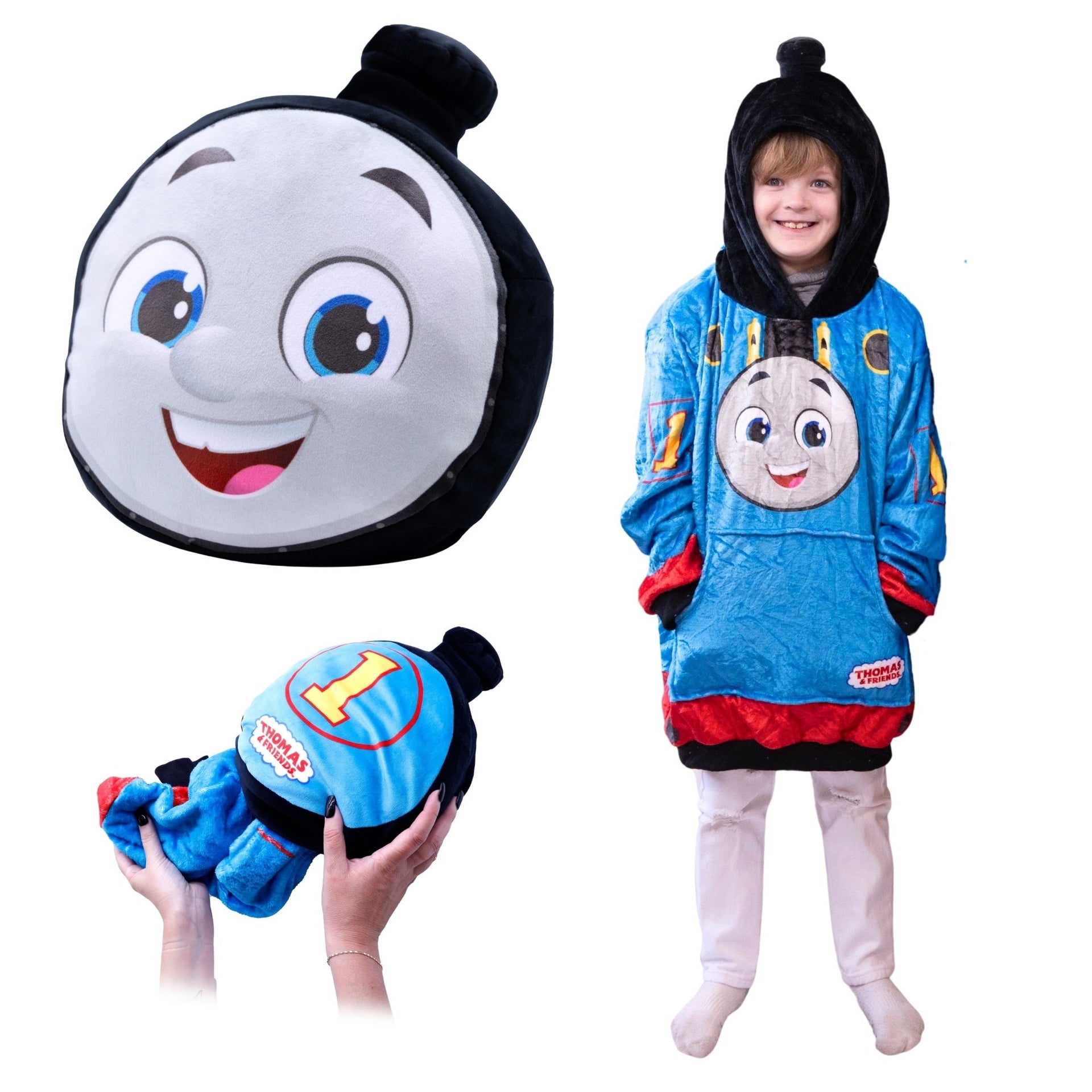Thomas the Tank Engine Kids Snugible Blanket Hoodie Pillow