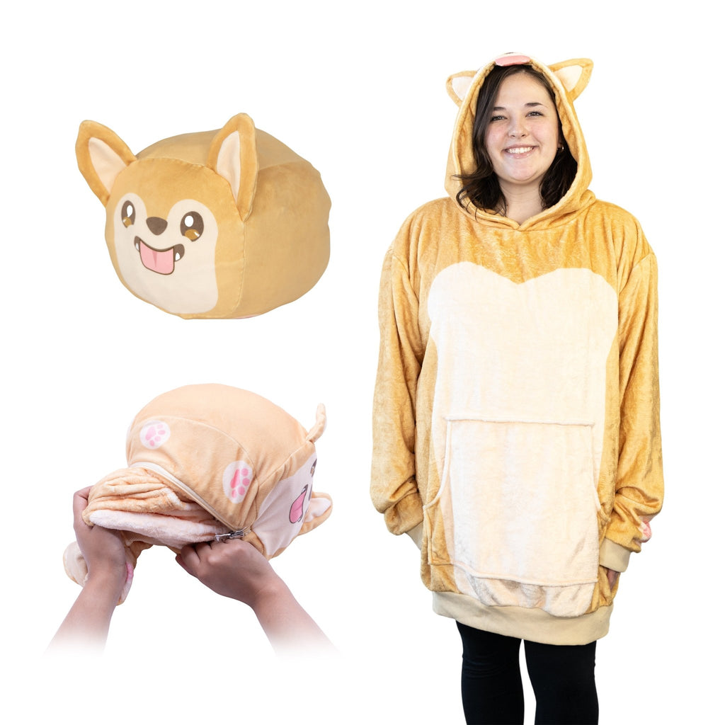 Plushible.comSnugiblesToast the Corgi Bread Snugible | Blanket Hoodie & Pillow