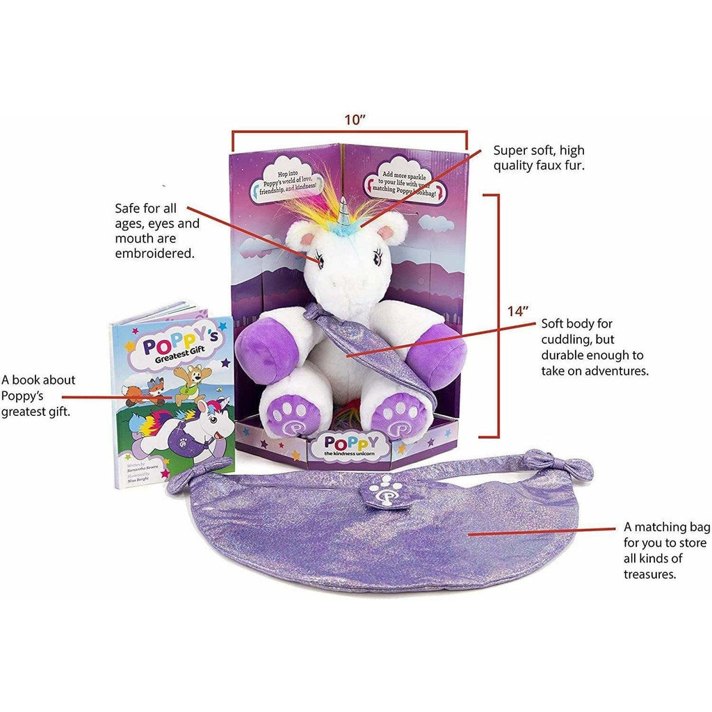 Plushible.comUnicorn Blanket Hoodie And Plushie with Matching Bags and Storybook Bundle