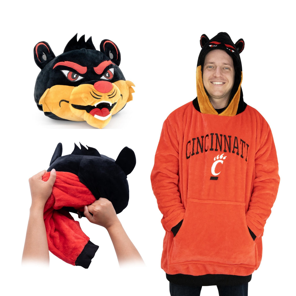 Plushible.comSnugiblesUniversity of Cincinnati Bearcats Snugible | Blanket Hoodie & Pillow