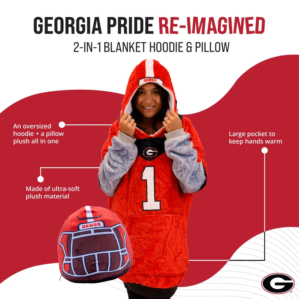 Plushible.comSnugiblesUniversity of Georgia Helmet Snugible | Blanket Hoodie & Pillow