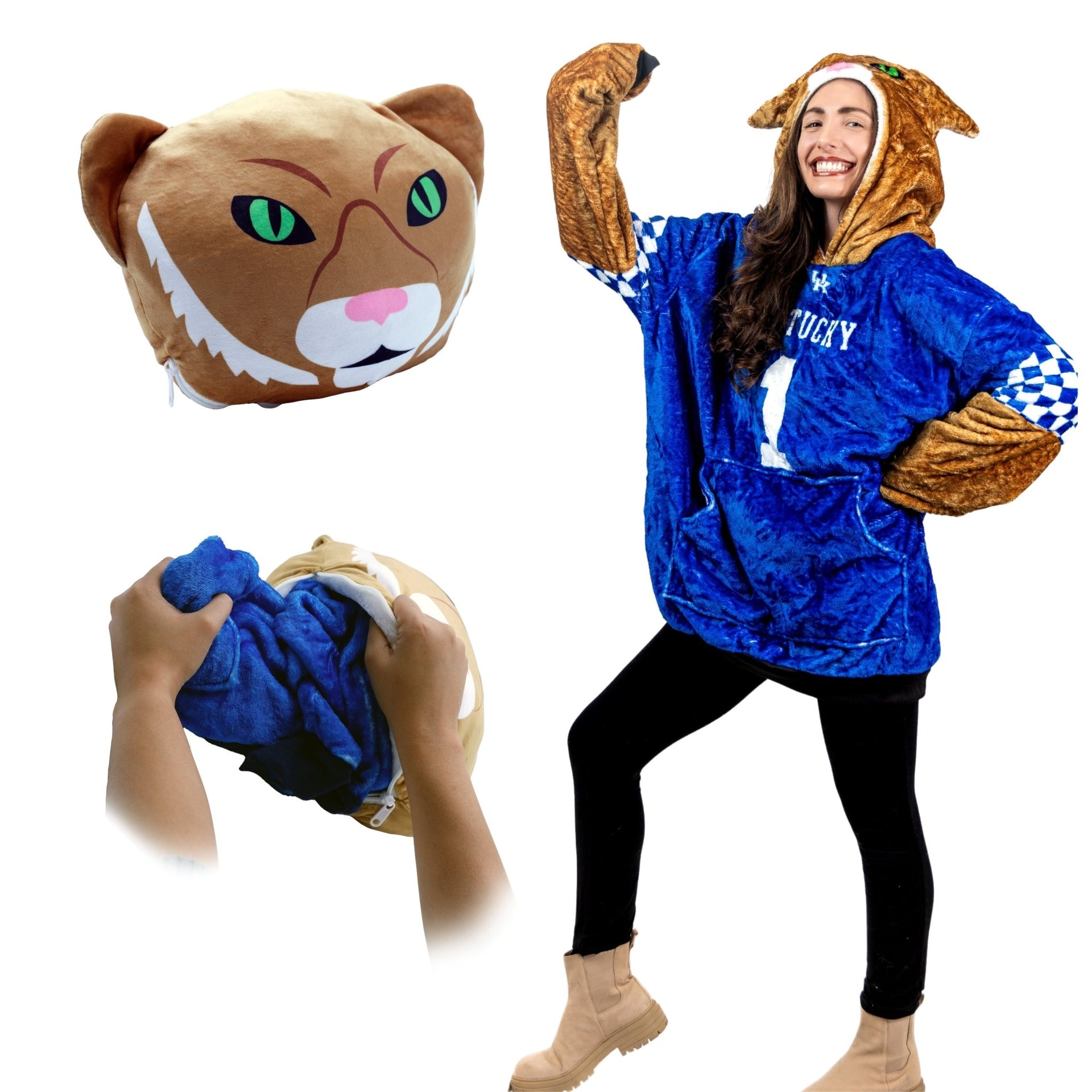 College Covers Kentucky Wildcats - Set Di 2 Federe Standard 50,8x76,2 Cm - Ufficialmente Licenziate - Morbide E Colorate