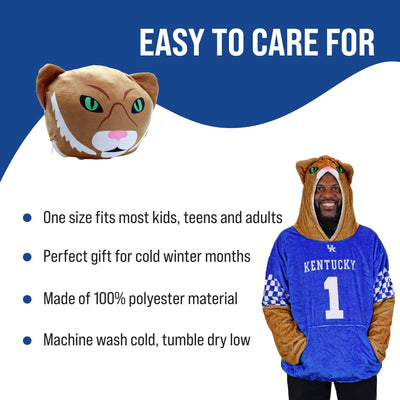 Plushible.comSnugiblesUniversity of Kentucky Wildcat Snugible 2 - in - 1 Blanket Hoodie & Pillow