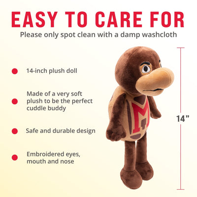 Plushible.com14 Inch Rag DollsUniversity of Maryland Testudo 14 Inch Plush Figure