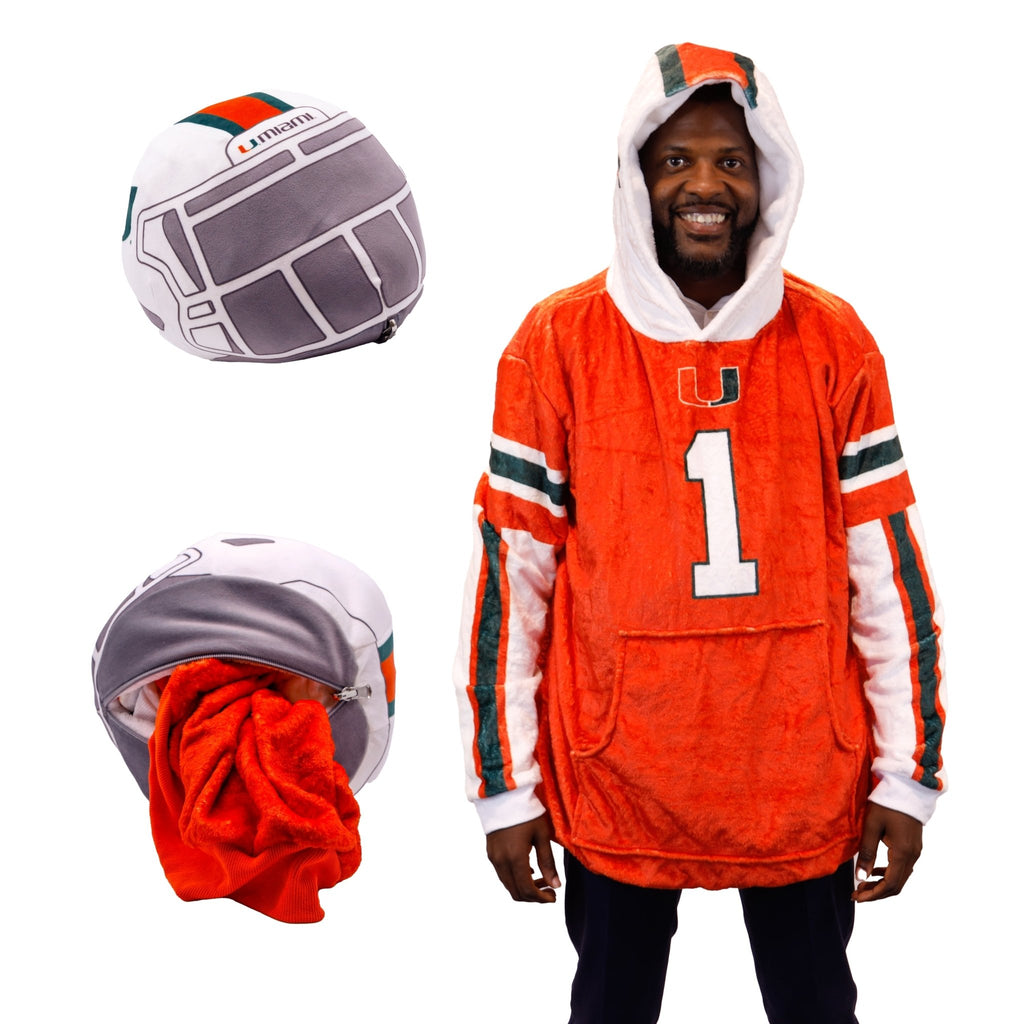 Plushible.comSnugiblesUniversity of Miami Helmet Snugible | Blanket Hoodie & Pillow