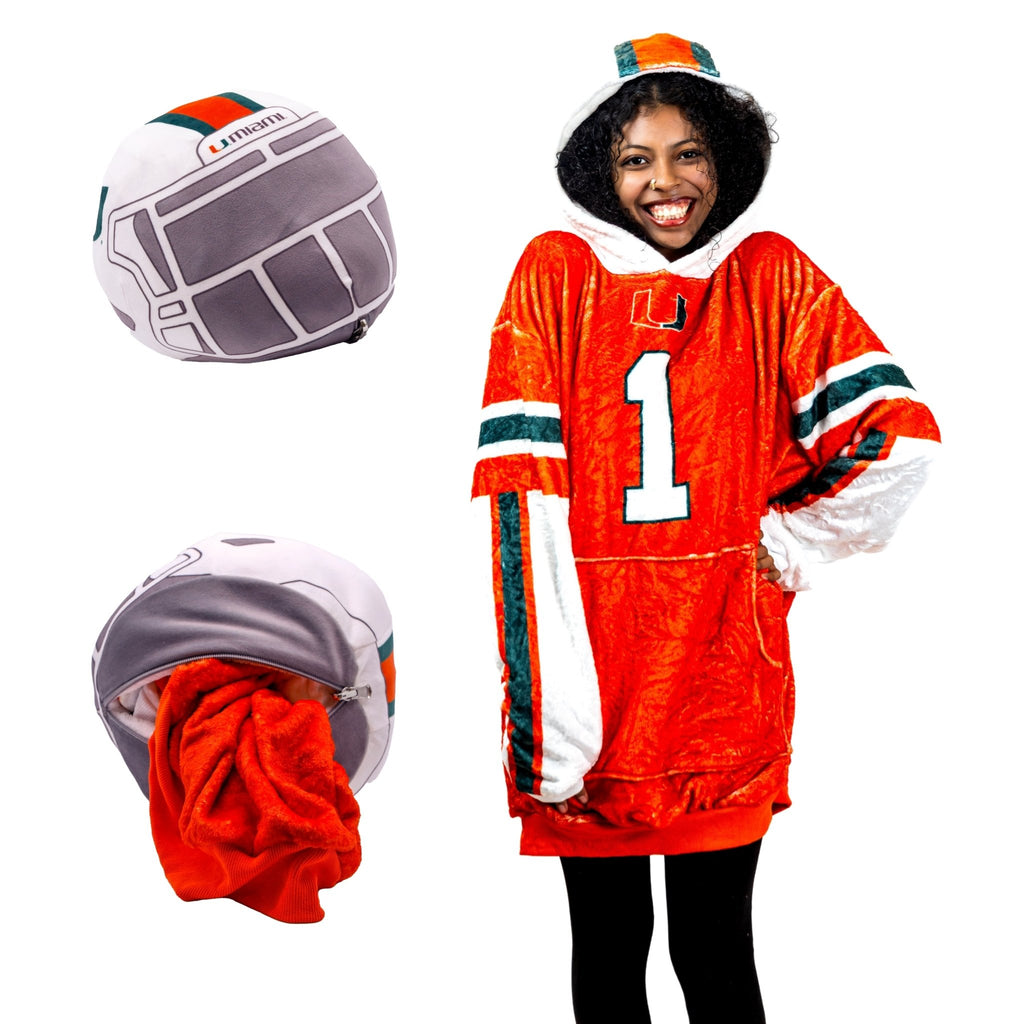 Plushible.comSnugiblesUniversity of Miami Helmet Snugible | Blanket Hoodie & Pillow