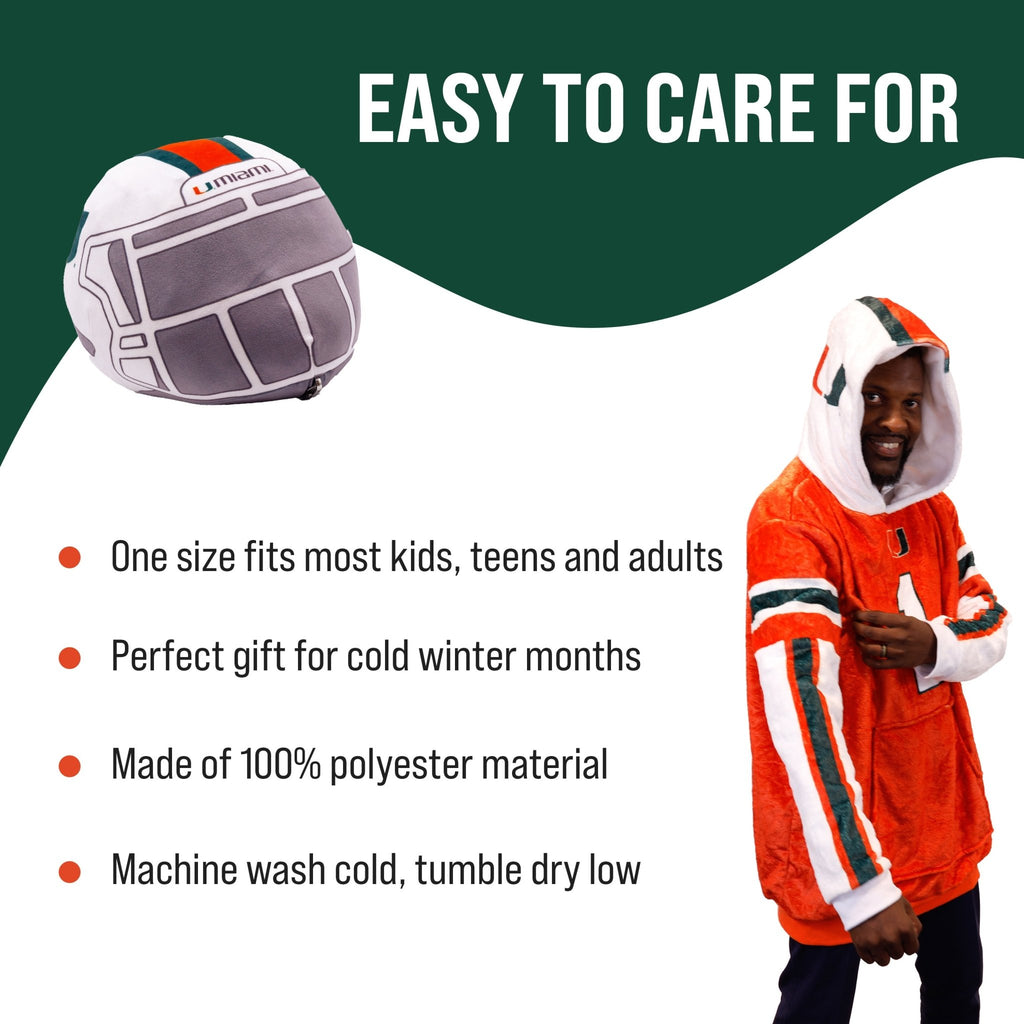 Plushible.comSnugiblesUniversity of Miami Helmet Snugible | Blanket Hoodie & Pillow