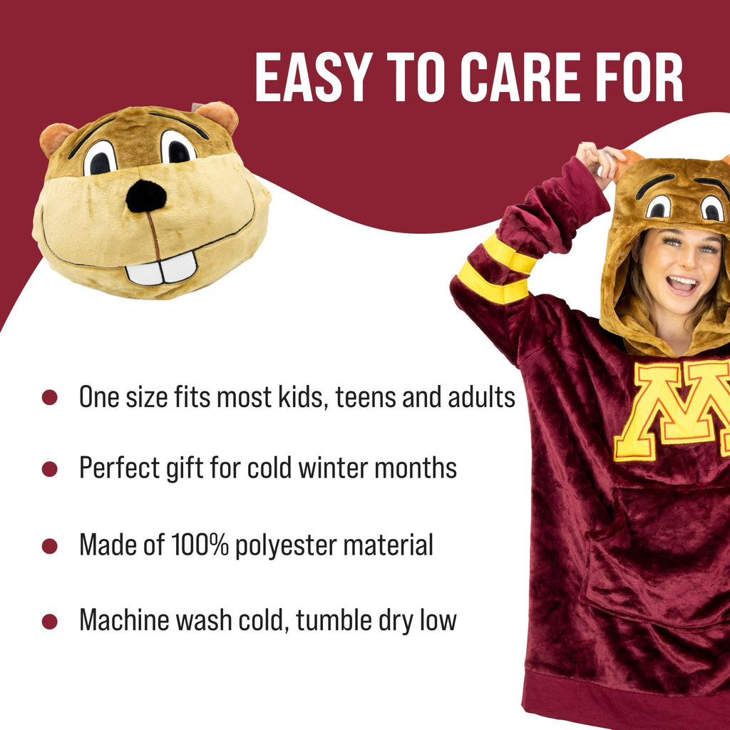 Plushible.comSnugiblesUniversity of Minnesota Gophers Snugible | Blanket Hoodie & Pillow