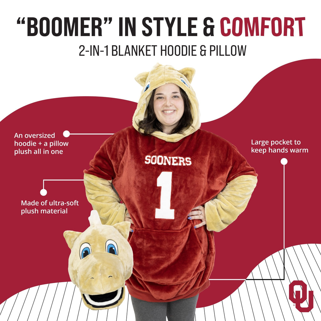 Plushible.comSnugiblesUniversity of Oklahoma Boomer Snugible | Blanket Hoodie & Pillow