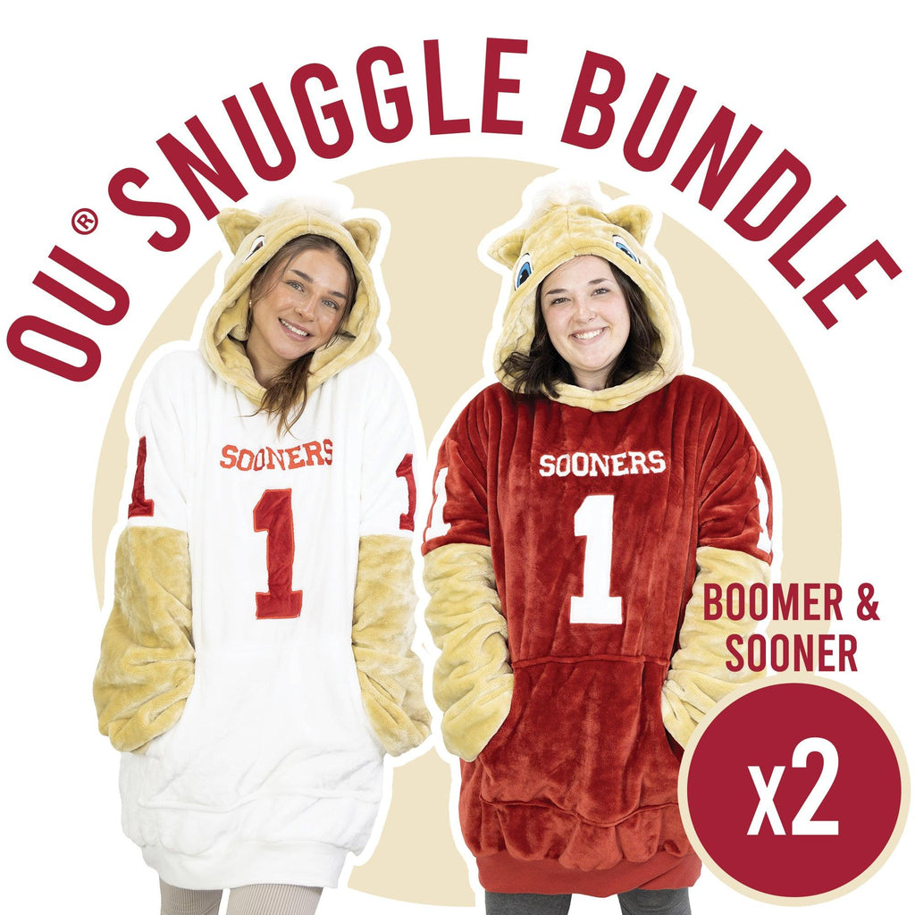 Plushible.comSnugiblesUniversity of Oklahoma Snugible Bundle Boomer & Sooner | Blanket Hoodie & Pillow