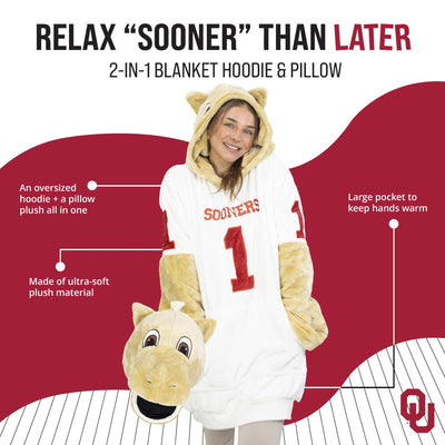 Plushible.comSnugiblesUniversity of Oklahoma Sooner Snugible | Blanket Hoodie & Pillow