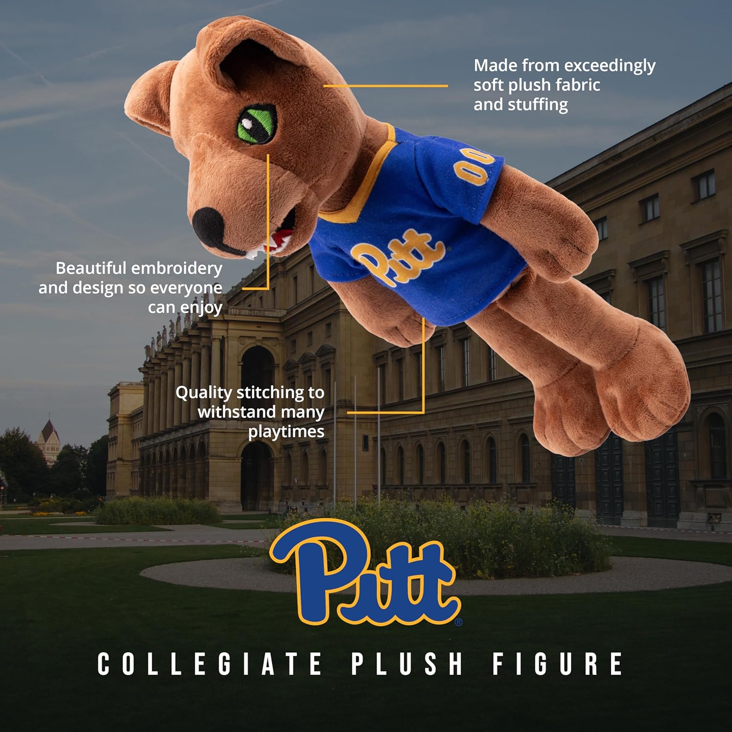 University of Pittsburgh Roc the Panther 14 Inch Plush Figure