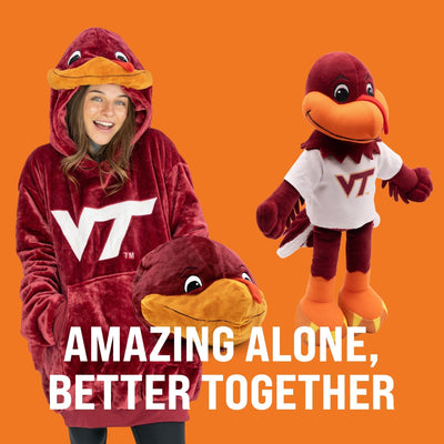 Virginia Tech University Hokie Snugible | Blanket Hoodie & Pillow