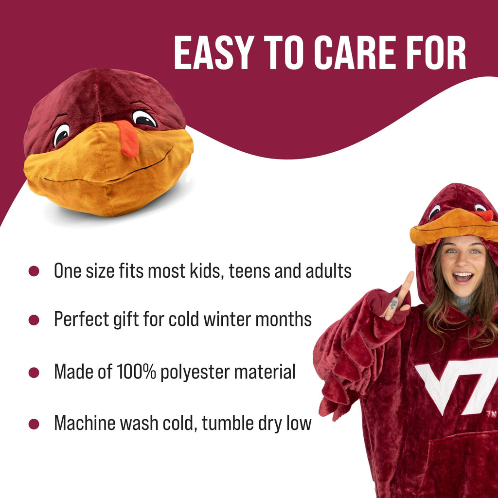 Plushible.comSnugiblesVirginia Tech Hokie Snugible | Blanket Hoodie & Pillow