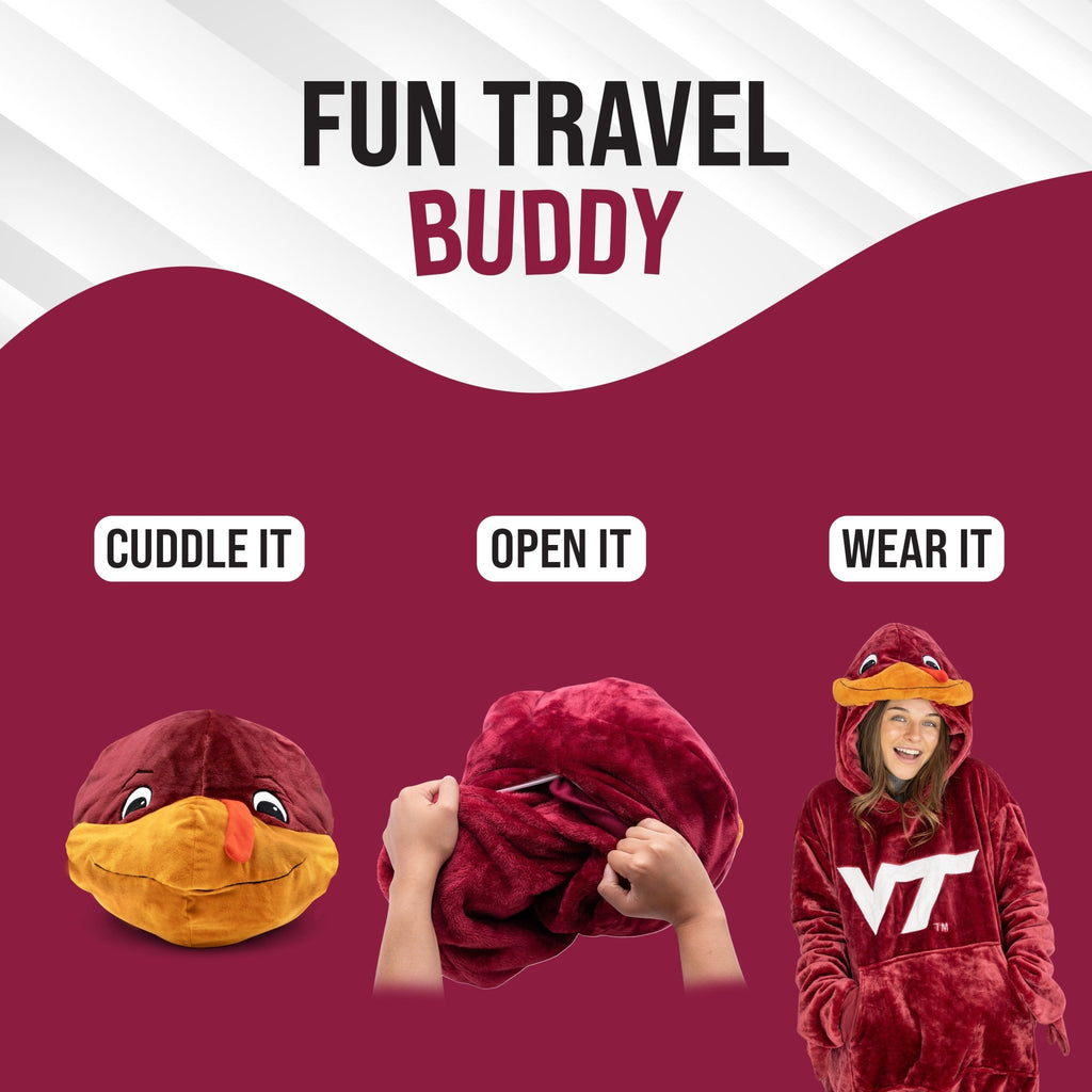 Plushible.comSnugiblesVirginia Tech Hokie Snugible | Blanket Hoodie & Pillow