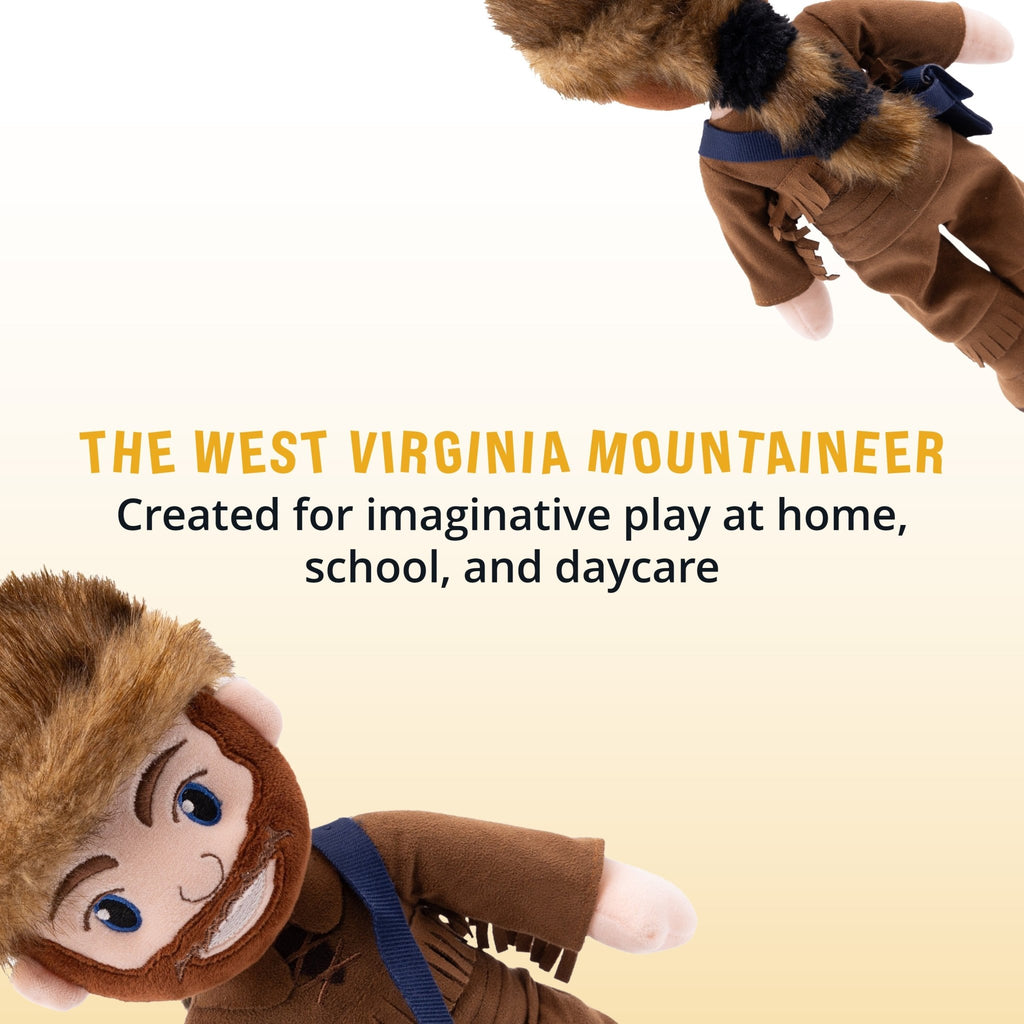 Plushible.com14 Inch Rag DollsWest Virginia University Mountaineer 14 Inch Plush Figure