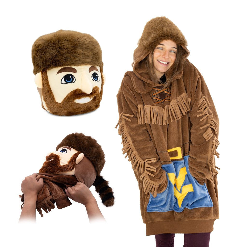 Plushible.comSnugiblesWest Virginia University Mountaineer Snugible | Blanket Hoodie & Pillow