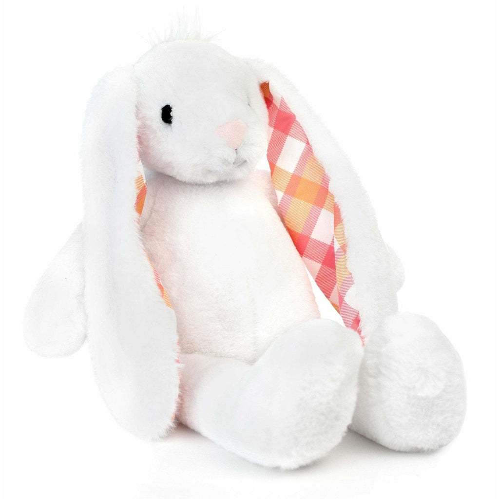 plush white easter bunny looking right