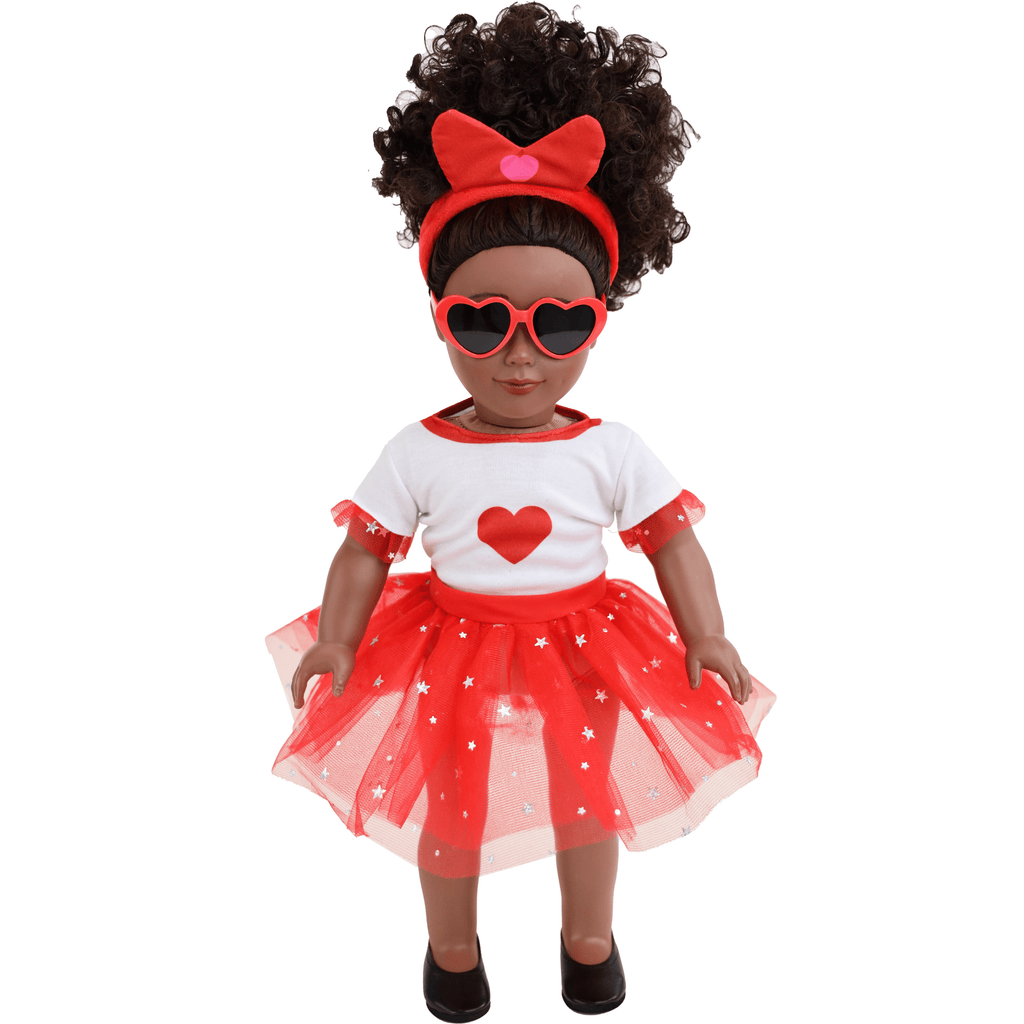 Playtime by Eimmie 18 Inch Doll Valentines Day Outfit with Matching Child Outfit