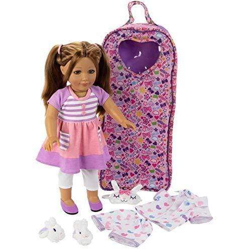 Playtime by Eimmie TOYS_AND_GAMES Allie Playtime by Eimmie 18" Doll for Girls - 18 Inch Doll with Pajamas and Carrying Case - Doll Clothes and Accessories
