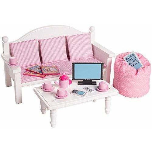 Playtime by Eimmie TOYS_AND_GAMES Playtime by Eimmie 18 Inch Doll Furniture - Sofa & Coffee Table w/ Doll Accessories