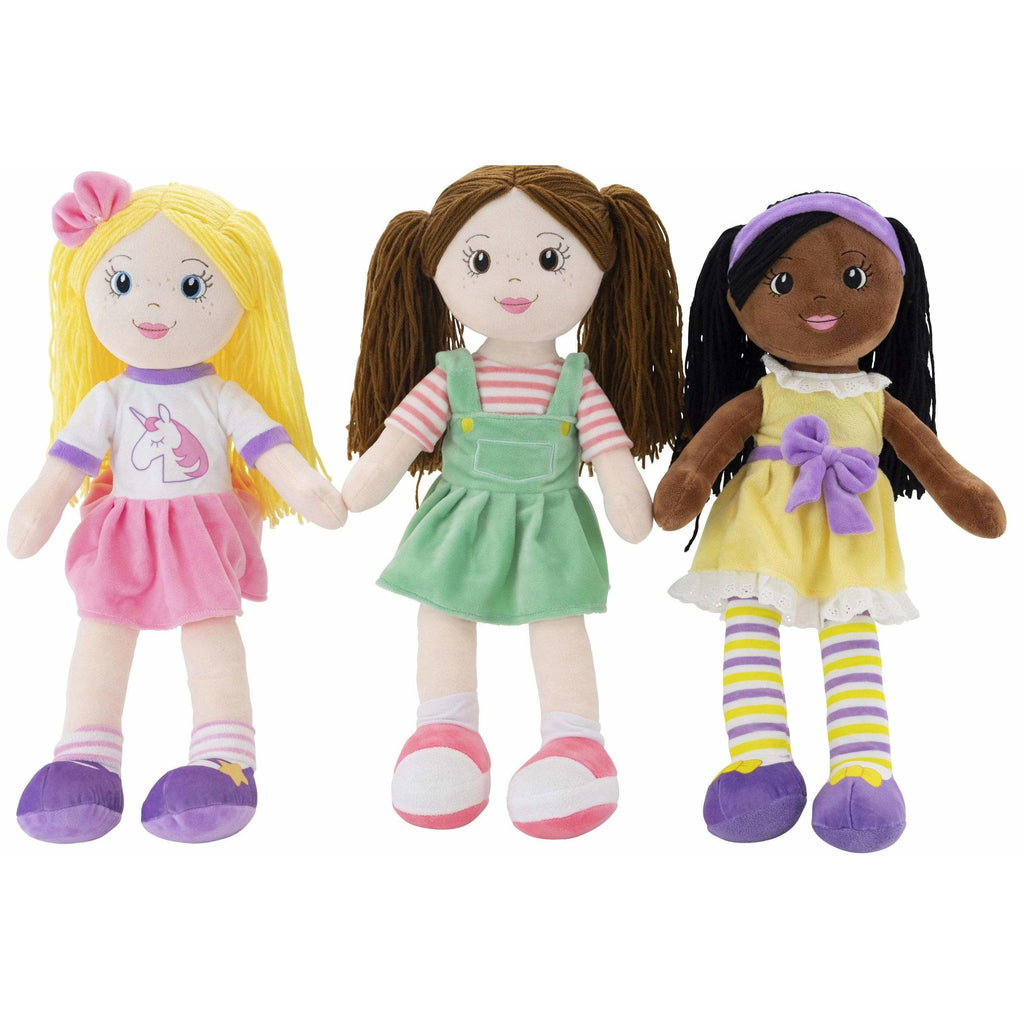 three girl rag dolls