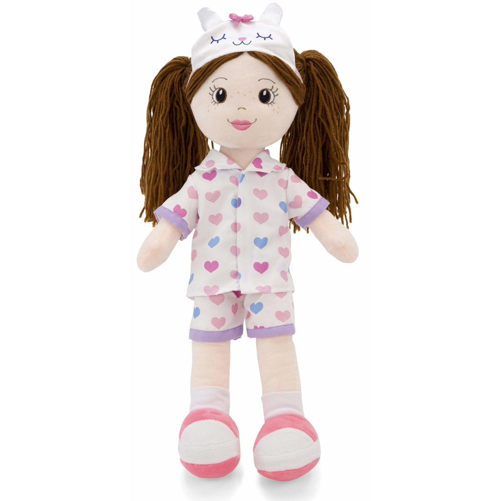 girl rag doll wearing pajamas